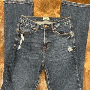 Kensie Dark Blue Straight-Flare Jeans